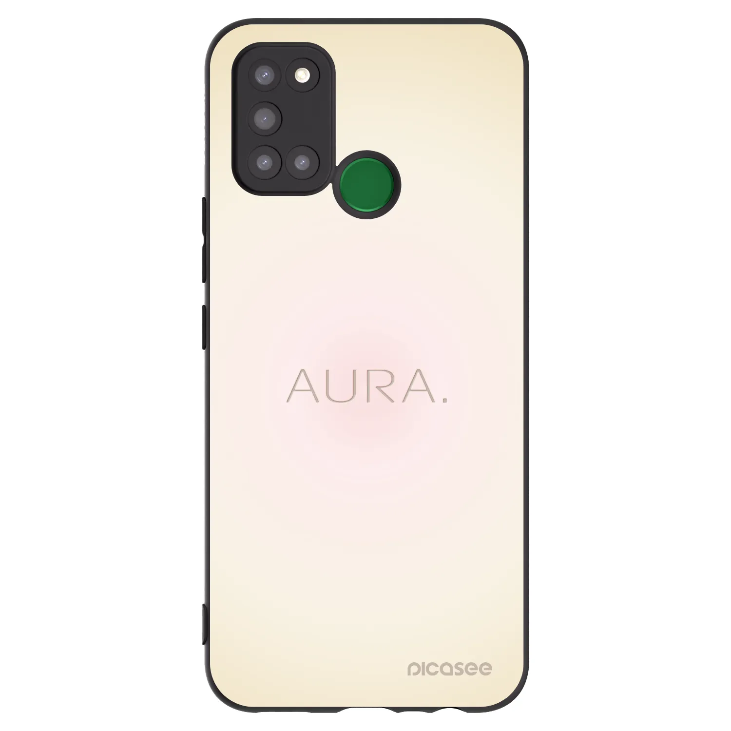 Picasee Μαύρη θήκη σιλικόνης για Realme 7i - Aura