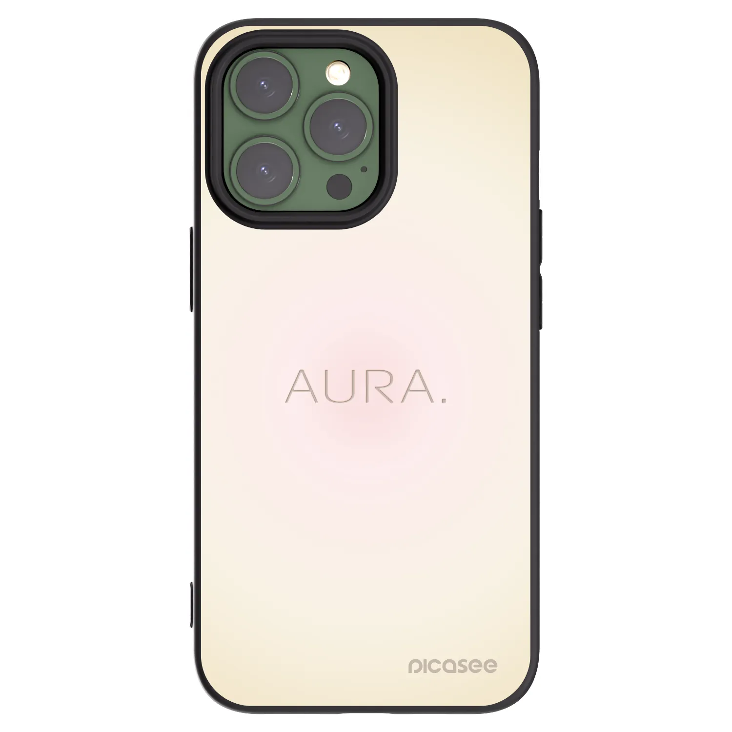 Picasee Μαύρη θήκη σιλικόνης για Apple iPhone 13 Pro - Aura