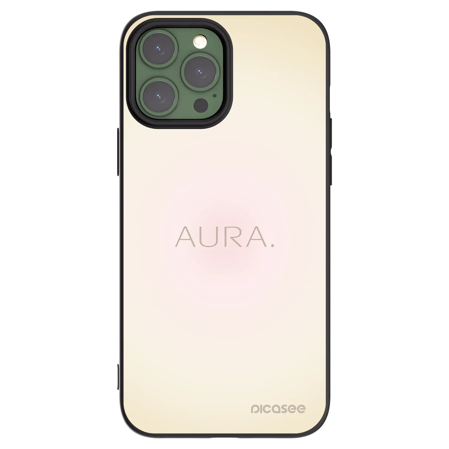 Picasee Μαύρη θήκη σιλικόνης για Apple iPhone 13 Pro Max - Aura