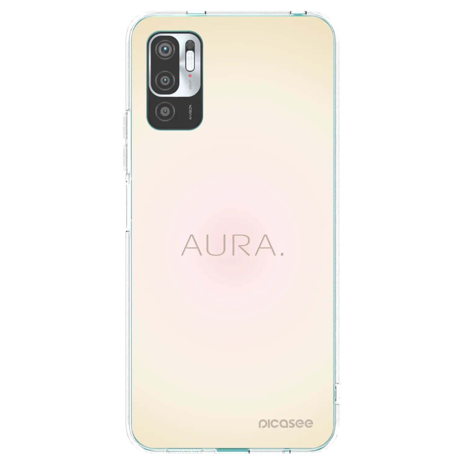 Picasee διαφανής θήκη σιλικόνης Xiaomi Redmi Note 10 5G - Aura