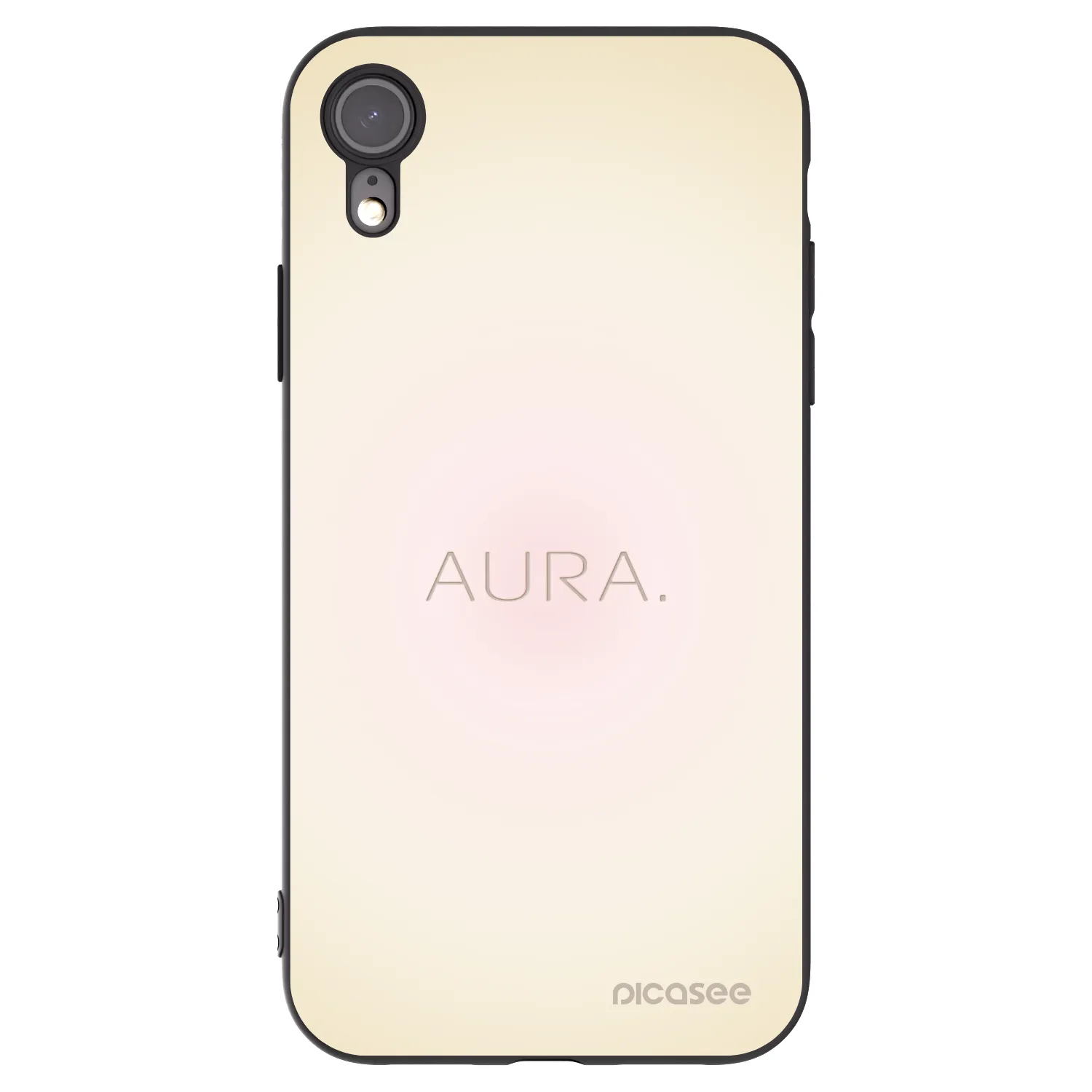 Picasee Μαύρη θήκη σιλικόνης για Apple iPhone XR - Aura