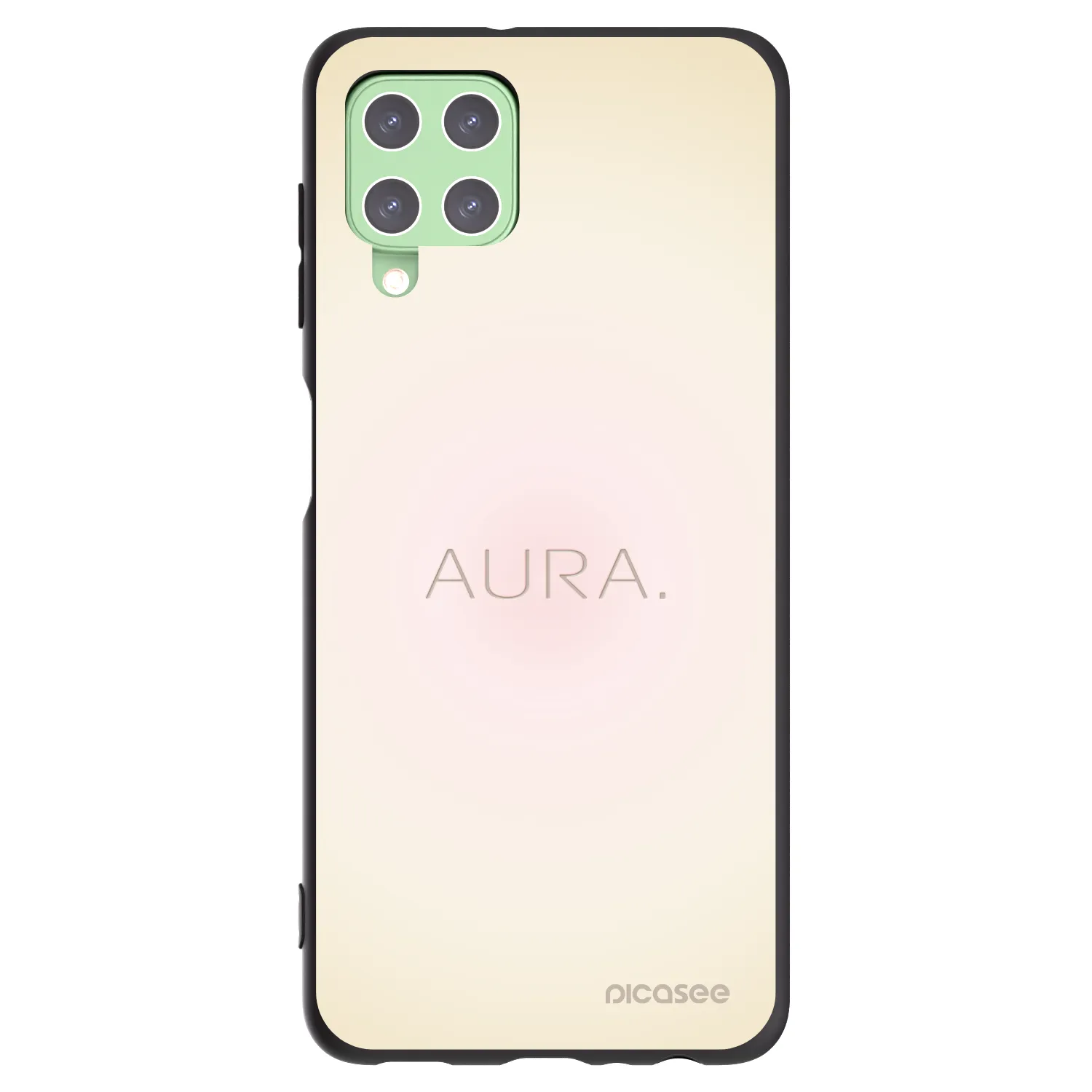 Picasee Μαύρη θήκη σιλικόνης για Samsung Galaxy A22 A225F 4G - Aura