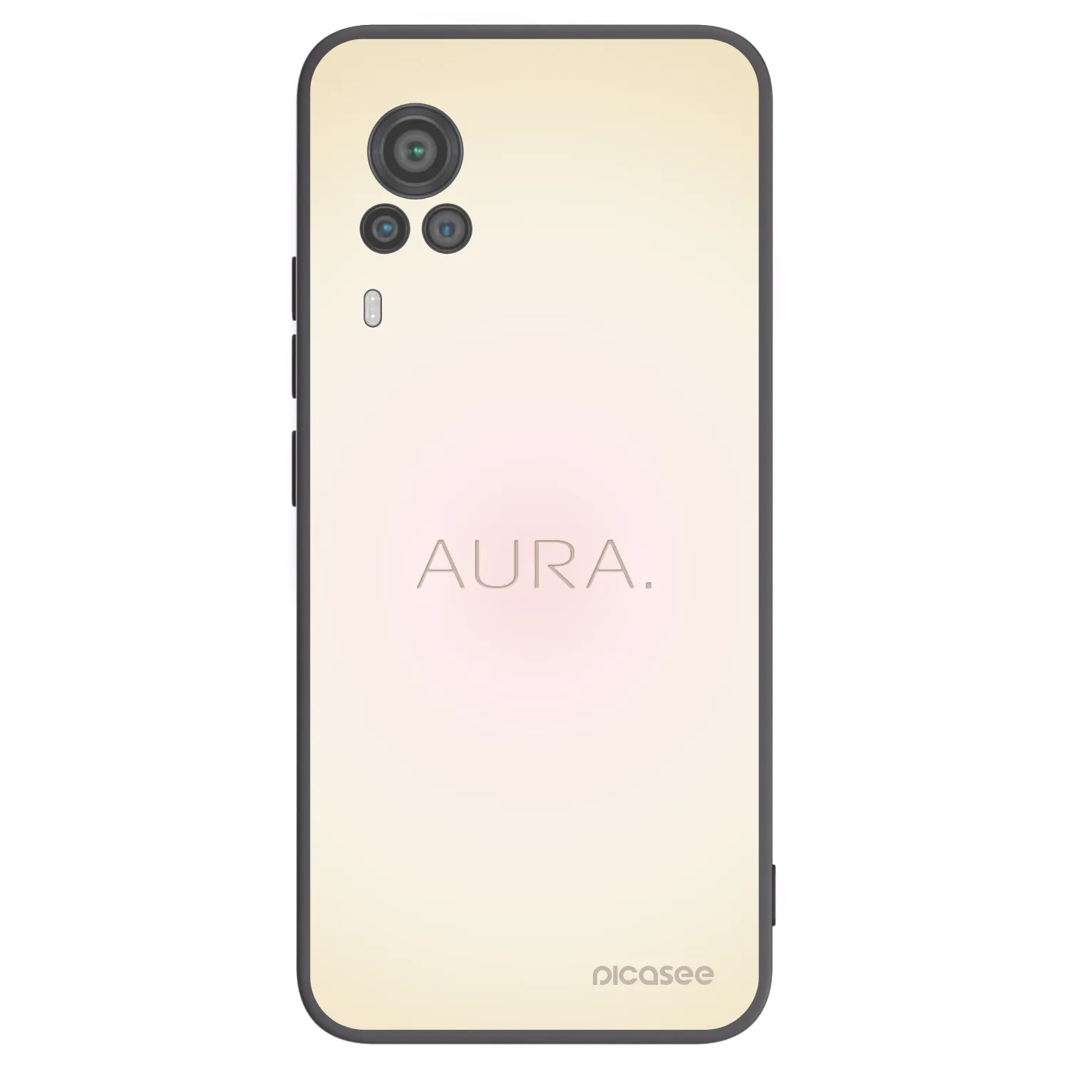 Picasee Μαύρη θήκη σιλικόνης για Vivo X60 Pro 5G - Aura