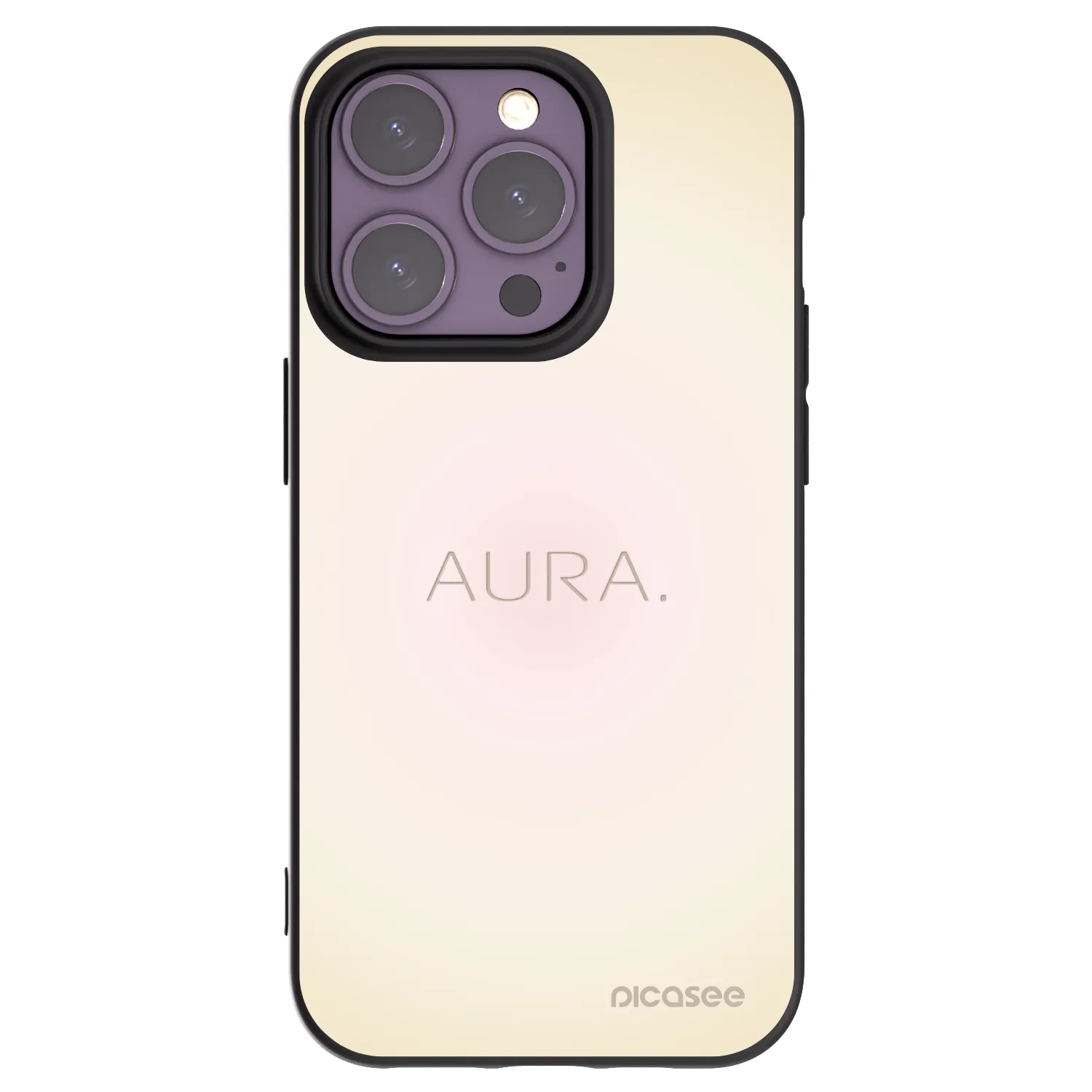 Picasee Μαύρη θήκη σιλικόνης για Apple iPhone 14 Pro - Aura