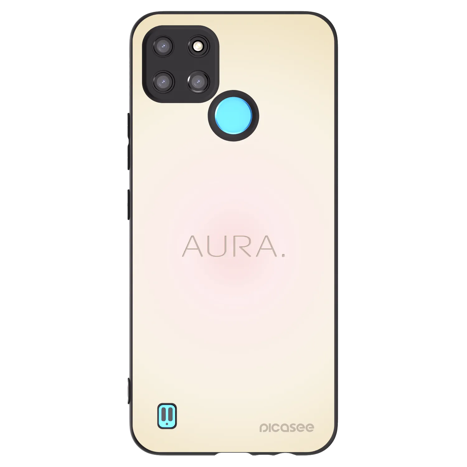 Picasee Μαύρη θήκη σιλικόνης για Realme C21Y - Aura
