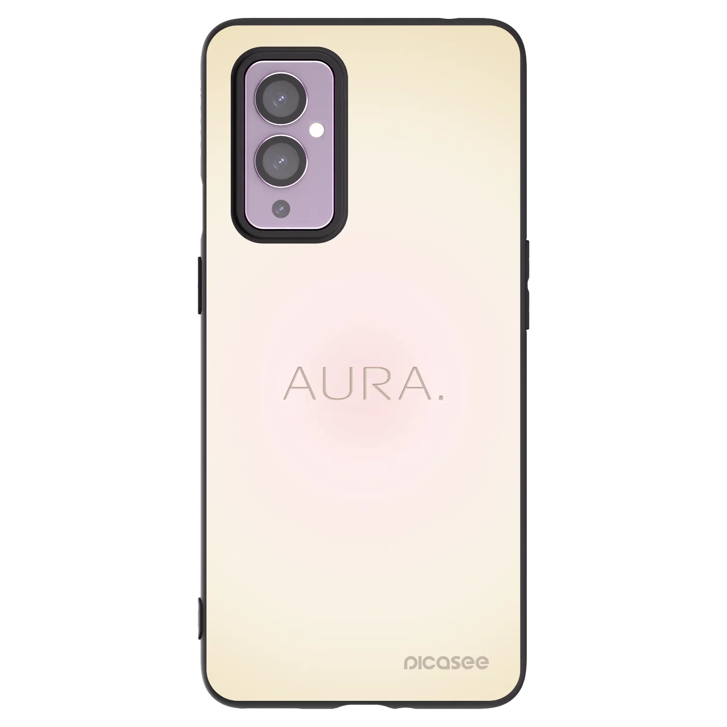 Picasee Μαύρη θήκη σιλικόνης για OnePlus 9 - Aura