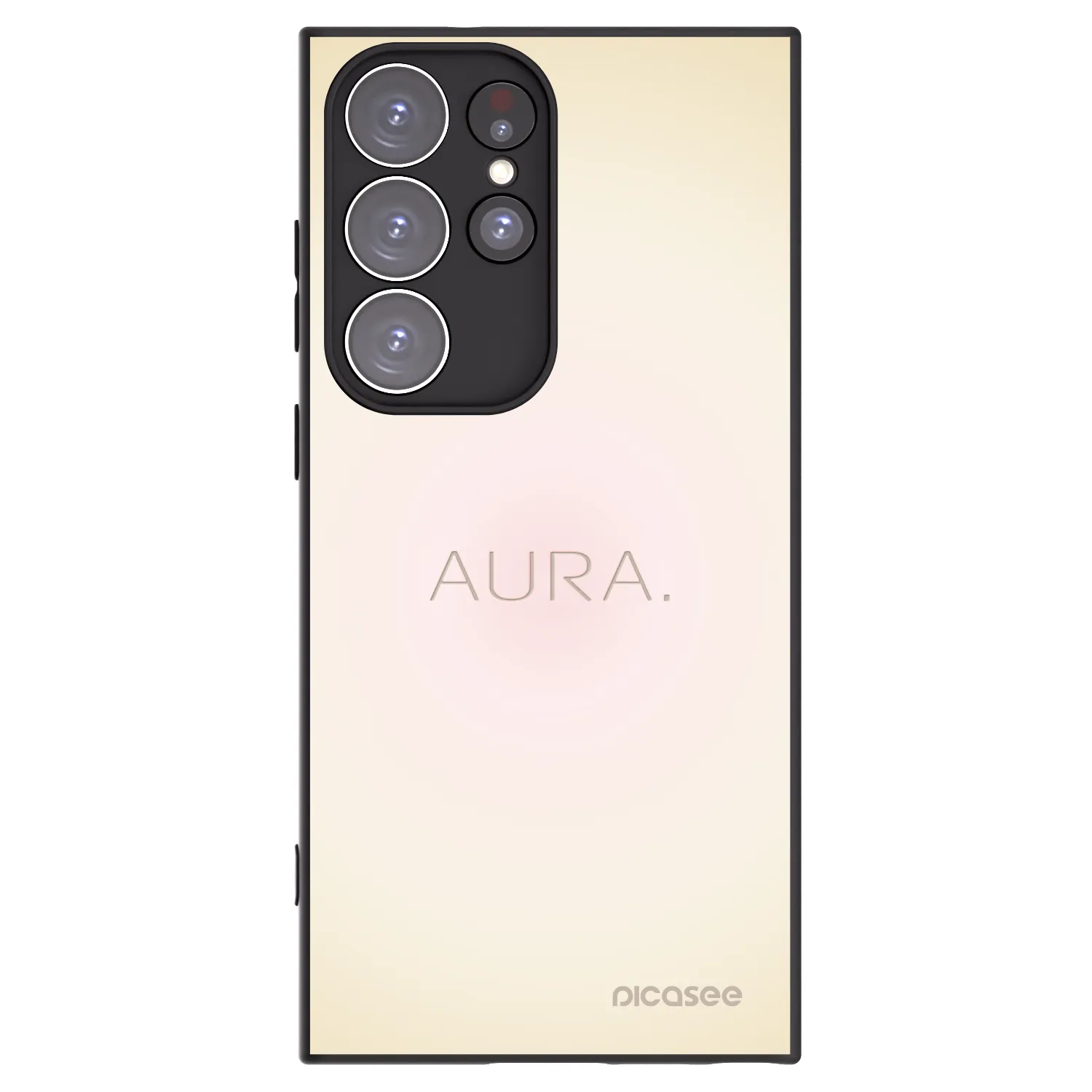 Picasee Μαύρη θήκη σιλικόνης για Samsung Galaxy S23 Ultra 5G - Aura
