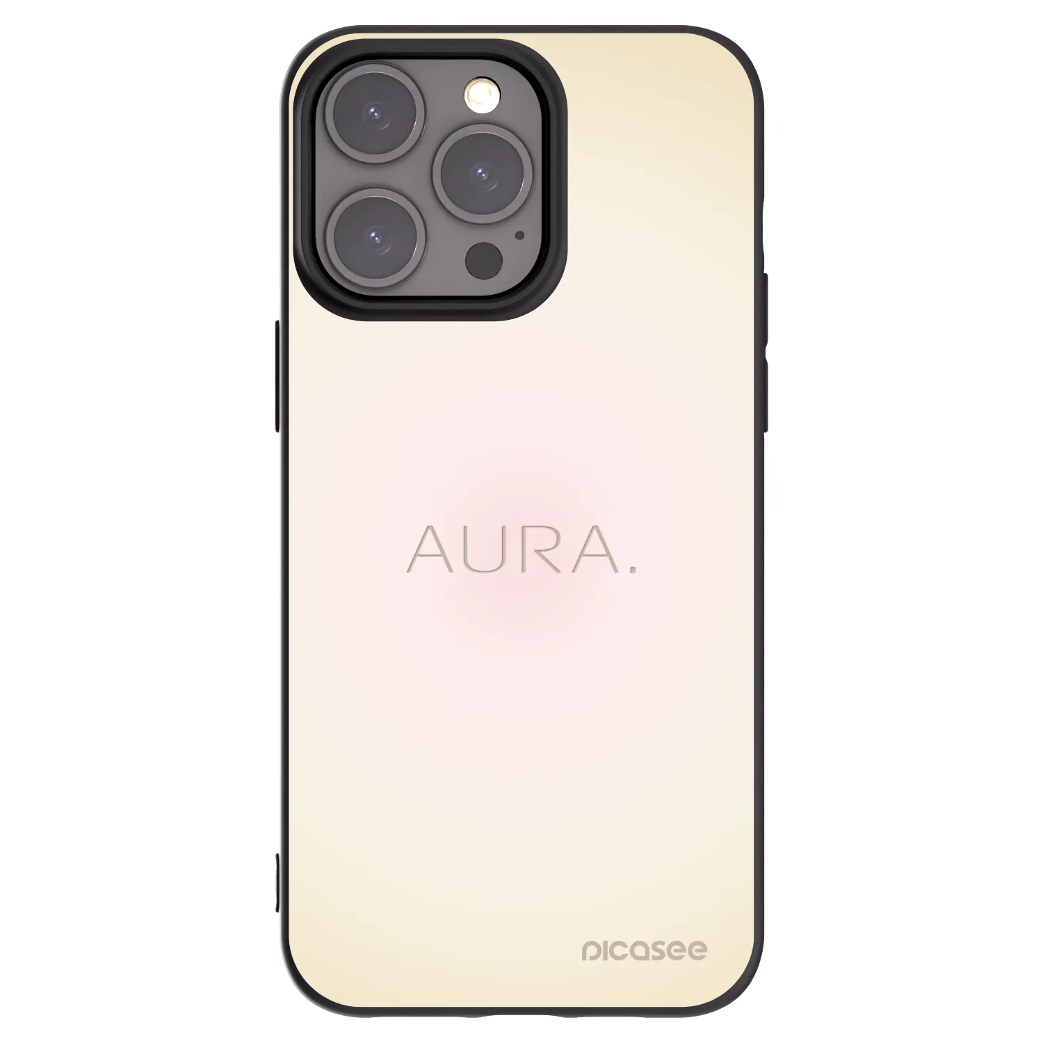 Picasee Μαύρη θήκη σιλικόνης για Apple iPhone 15 Pro Max - Aura