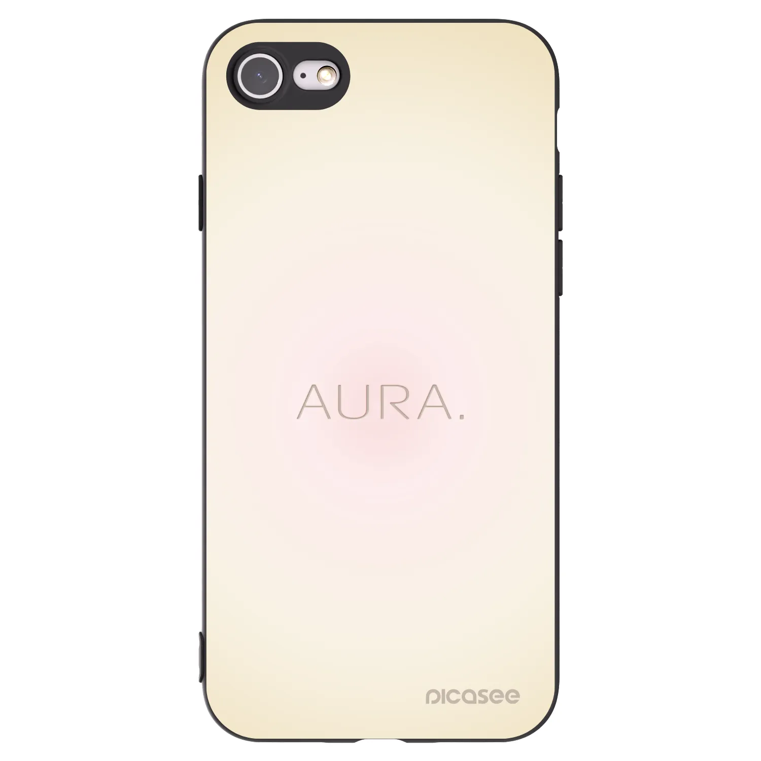 Picasee Μαύρη θήκη σιλικόνης για Apple iPhone 7 - Aura