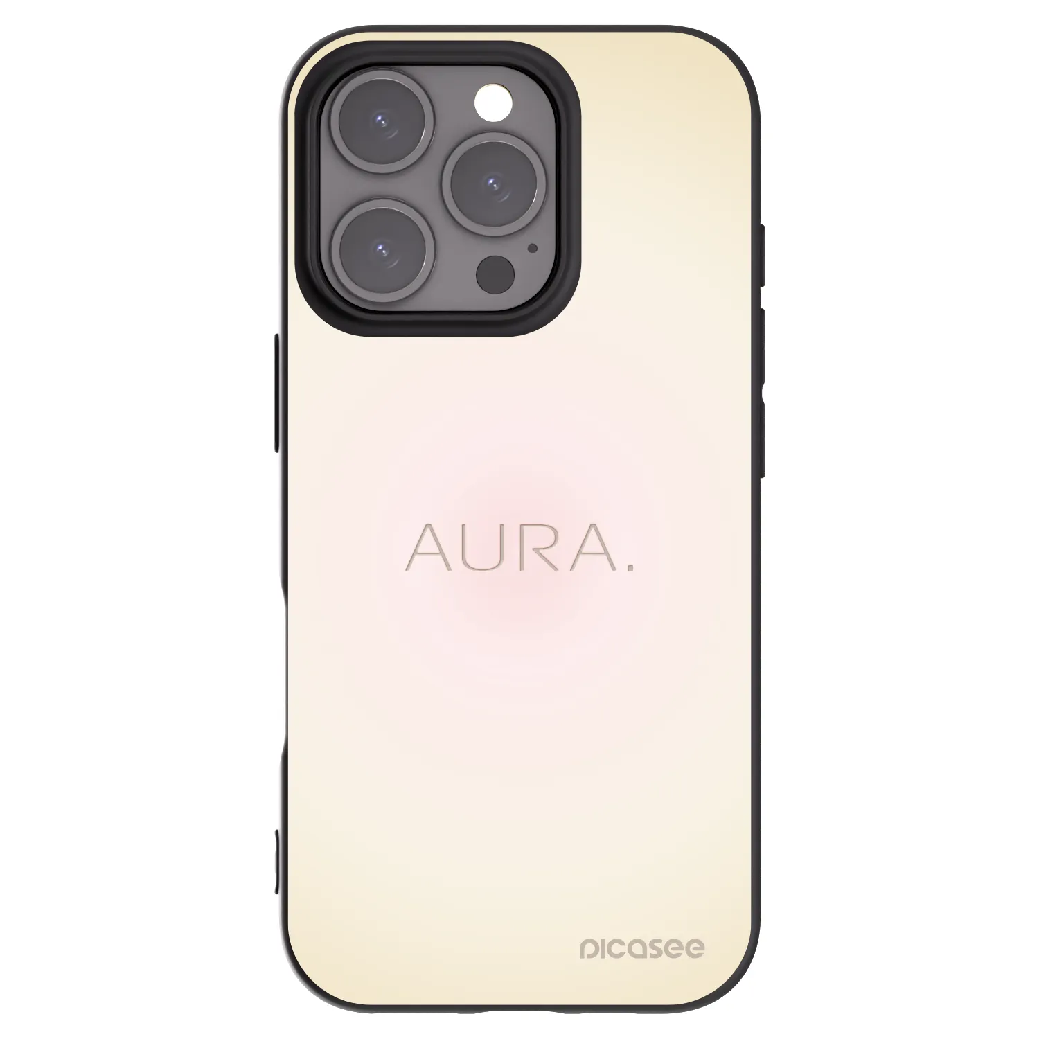 Picasee Μαύρη θήκη σιλικόνης για Apple iPhone 16 Pro - Aura