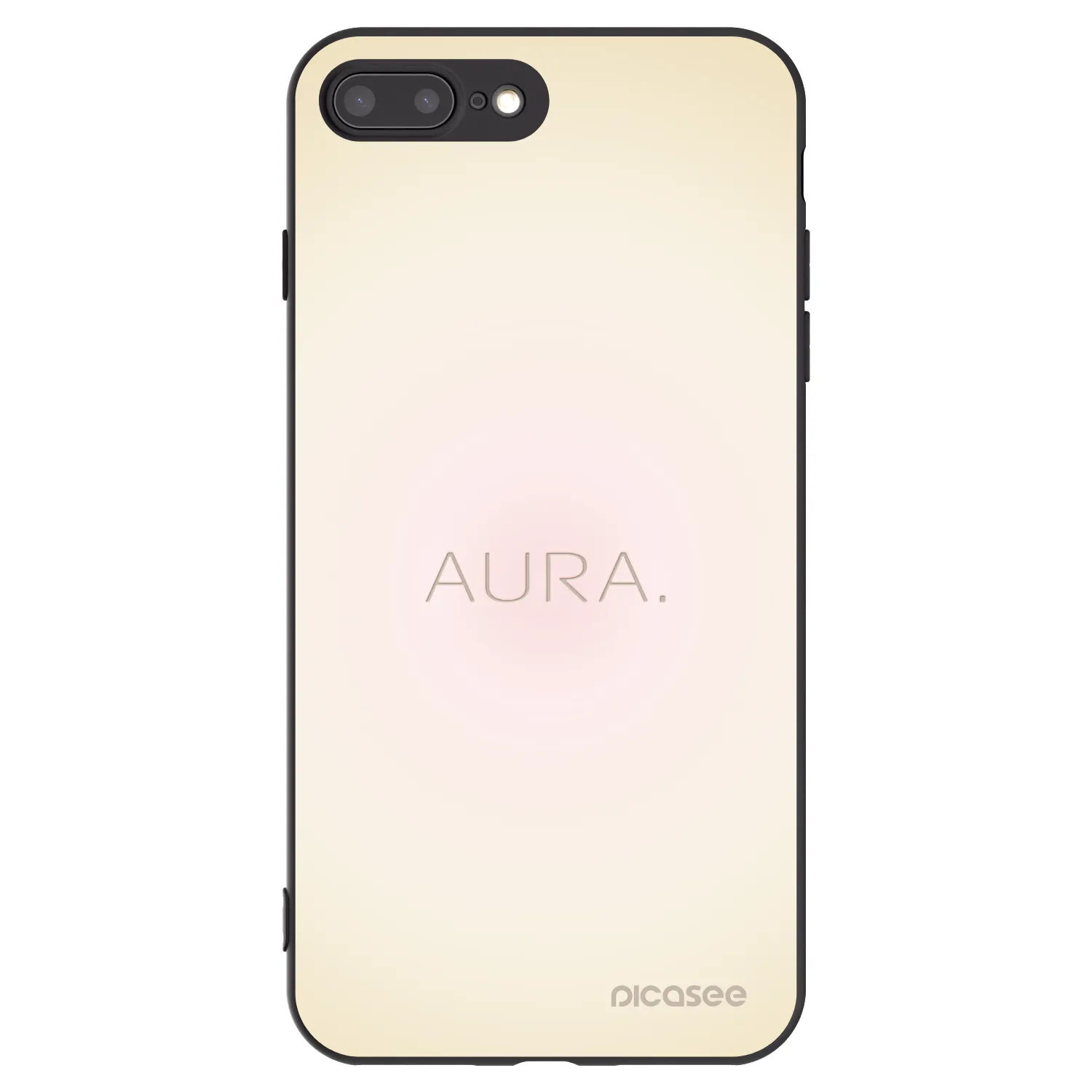 Picasee Μαύρη θήκη σιλικόνης για Apple iPhone 7 Plus - Aura