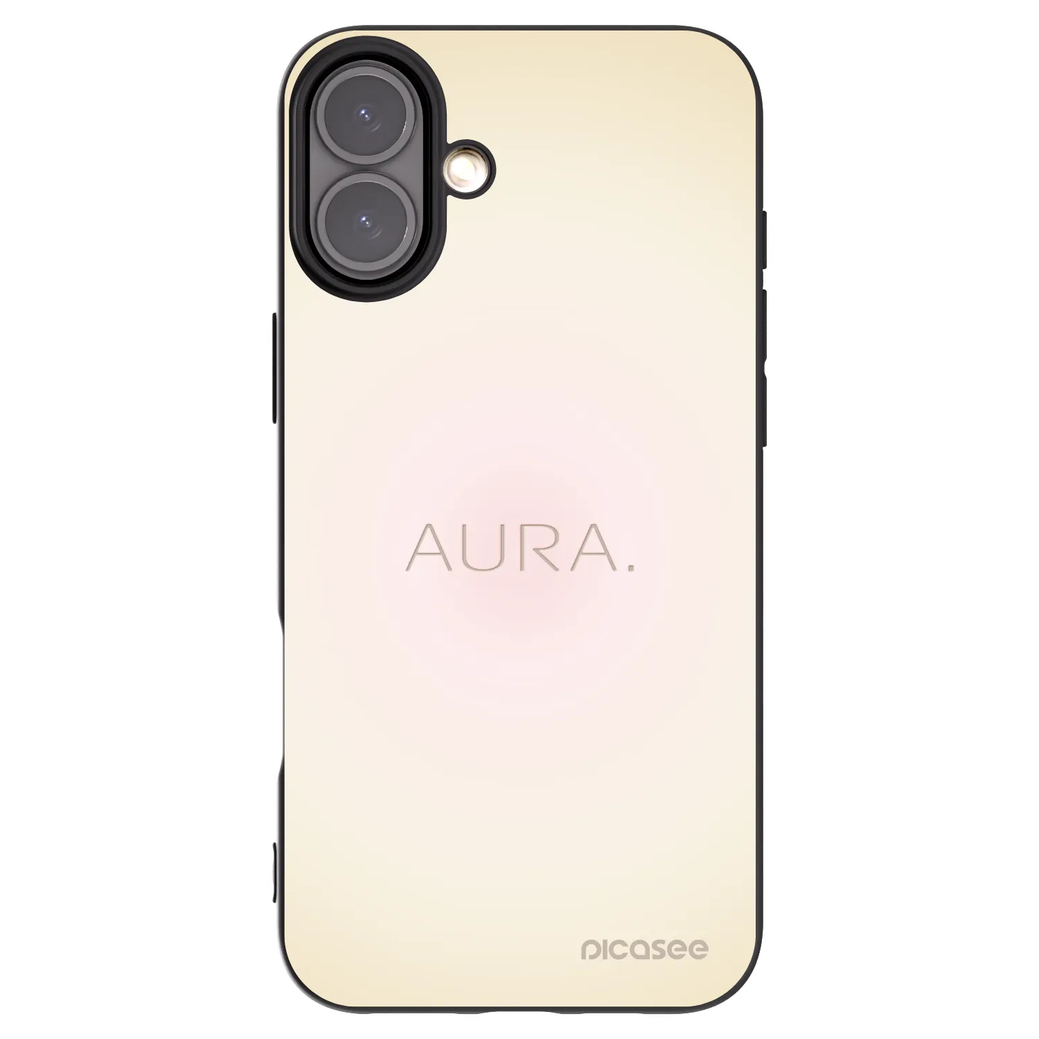 Picasee Μαύρη θήκη σιλικόνης για Apple iPhone 16 Plus - Aura