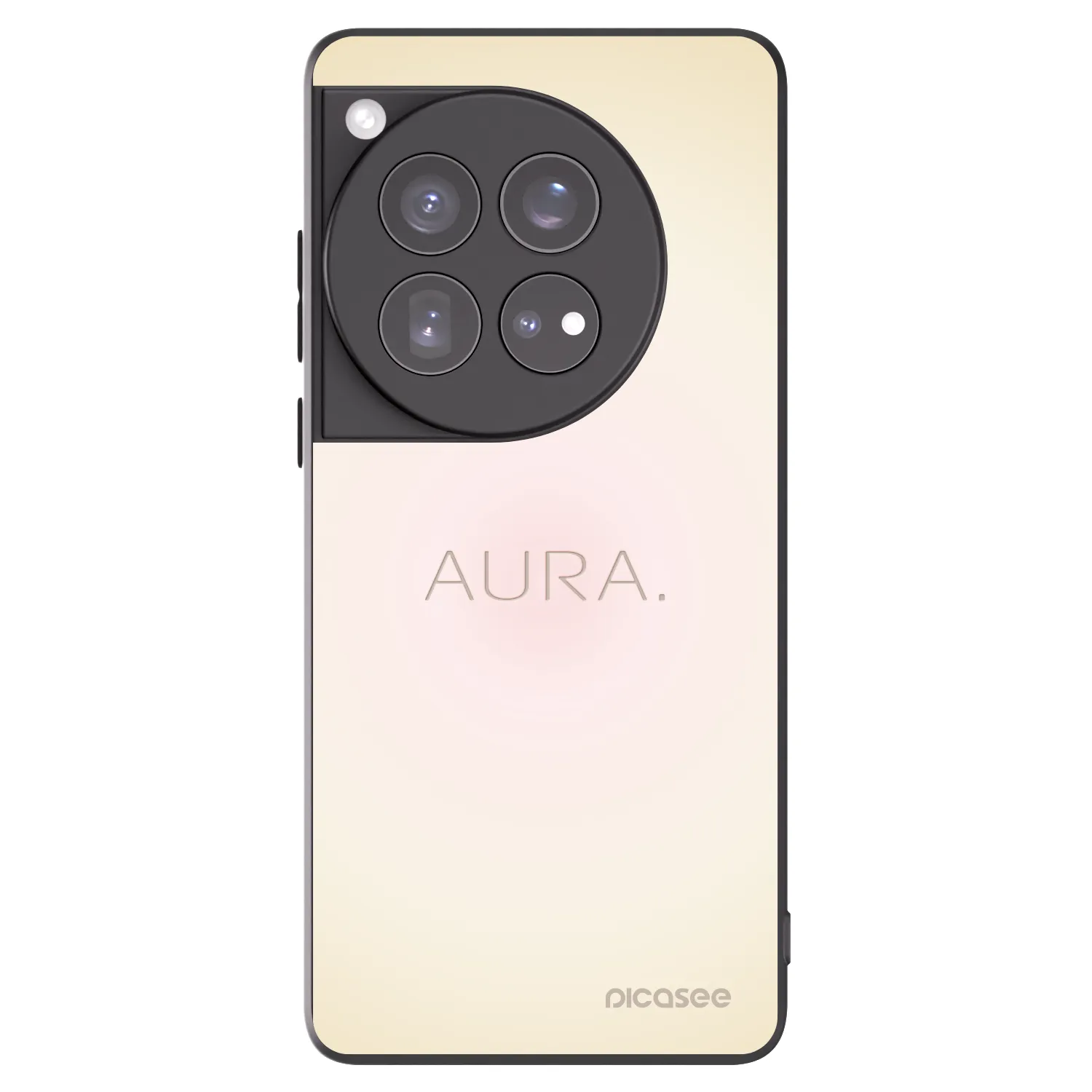 Picasee Μαύρη θήκη σιλικόνης για OnePlus 12 5G - Aura