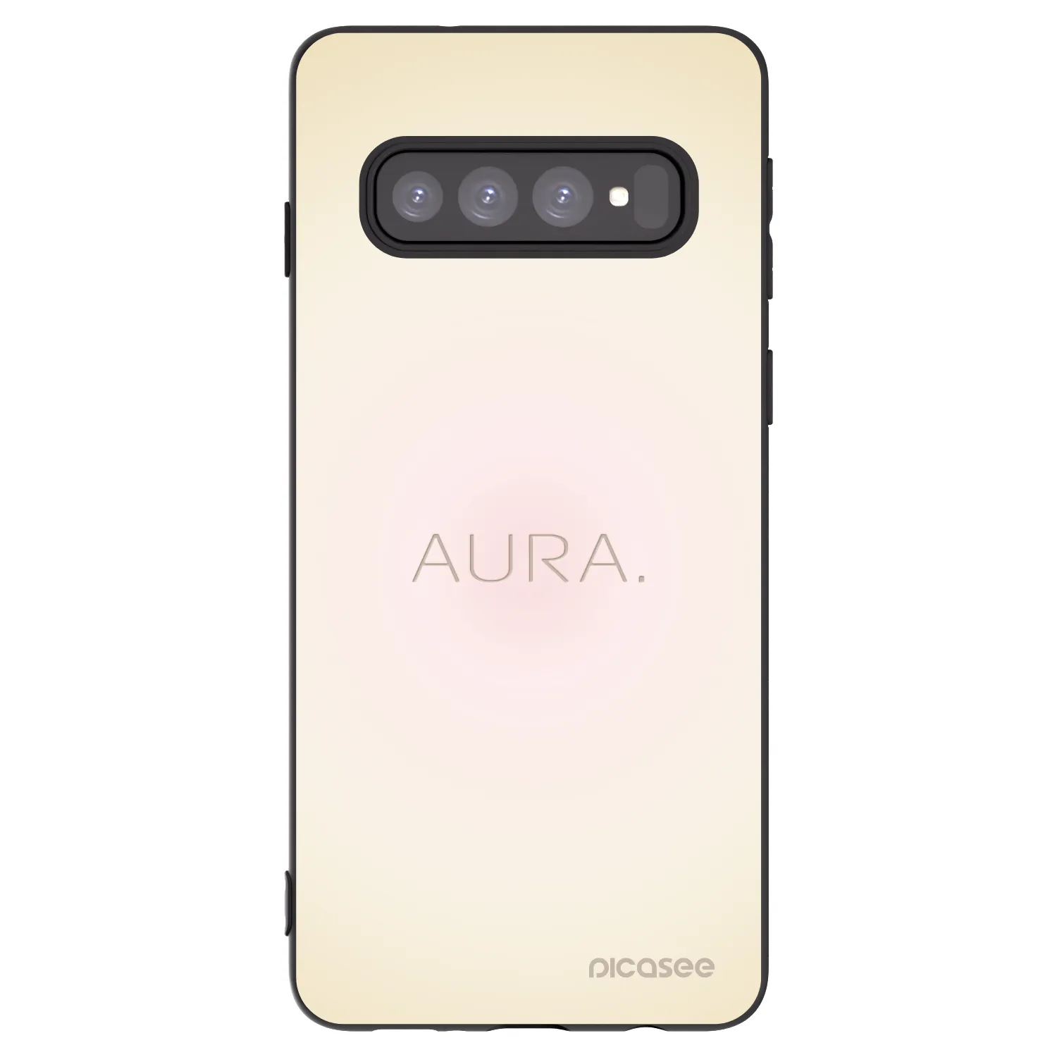 Picasee Μαύρη θήκη σιλικόνης για Samsung Galaxy S10 G973 - Aura