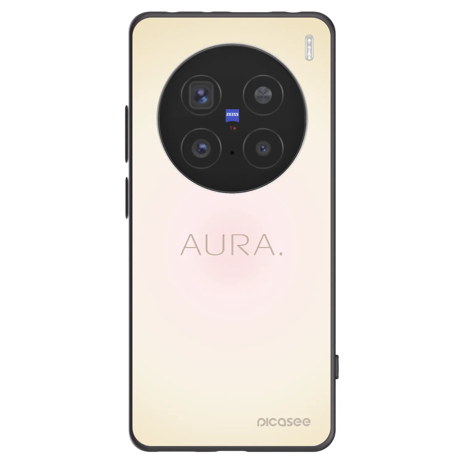 Picasee Μαύρη θήκη σιλικόνης για Vivo X200 Pro - Aura