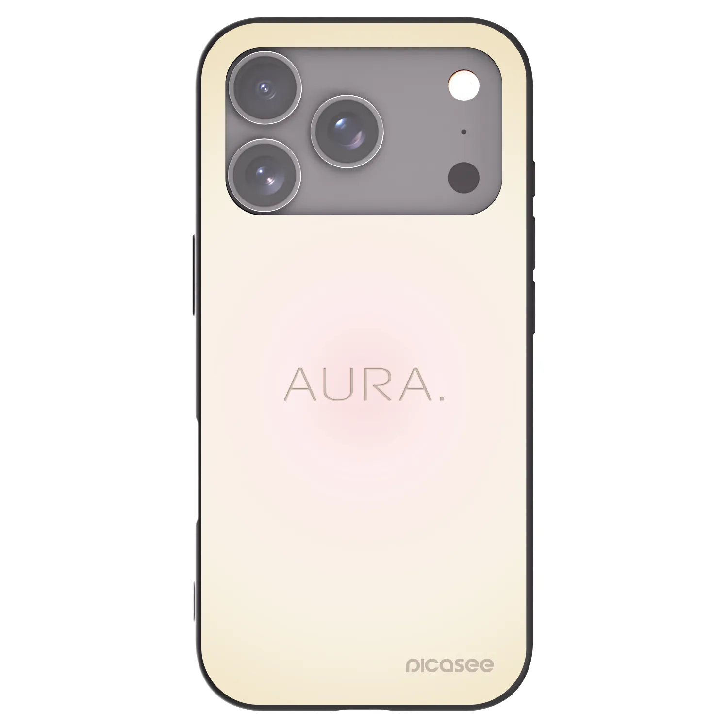 Picasee Μαύρη θήκη σιλικόνης για Apple iPhone 17 Pro - Aura