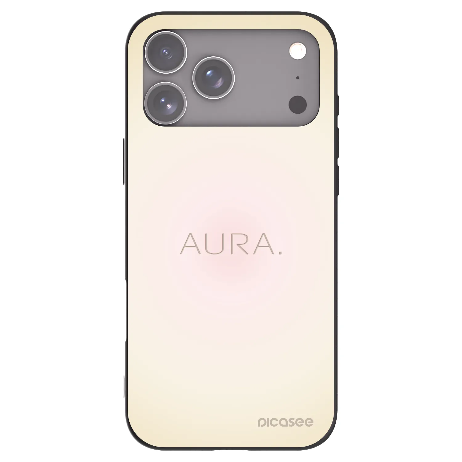 Picasee Μαύρη θήκη σιλικόνης για Apple iPhone 17 Pro Max - Aura