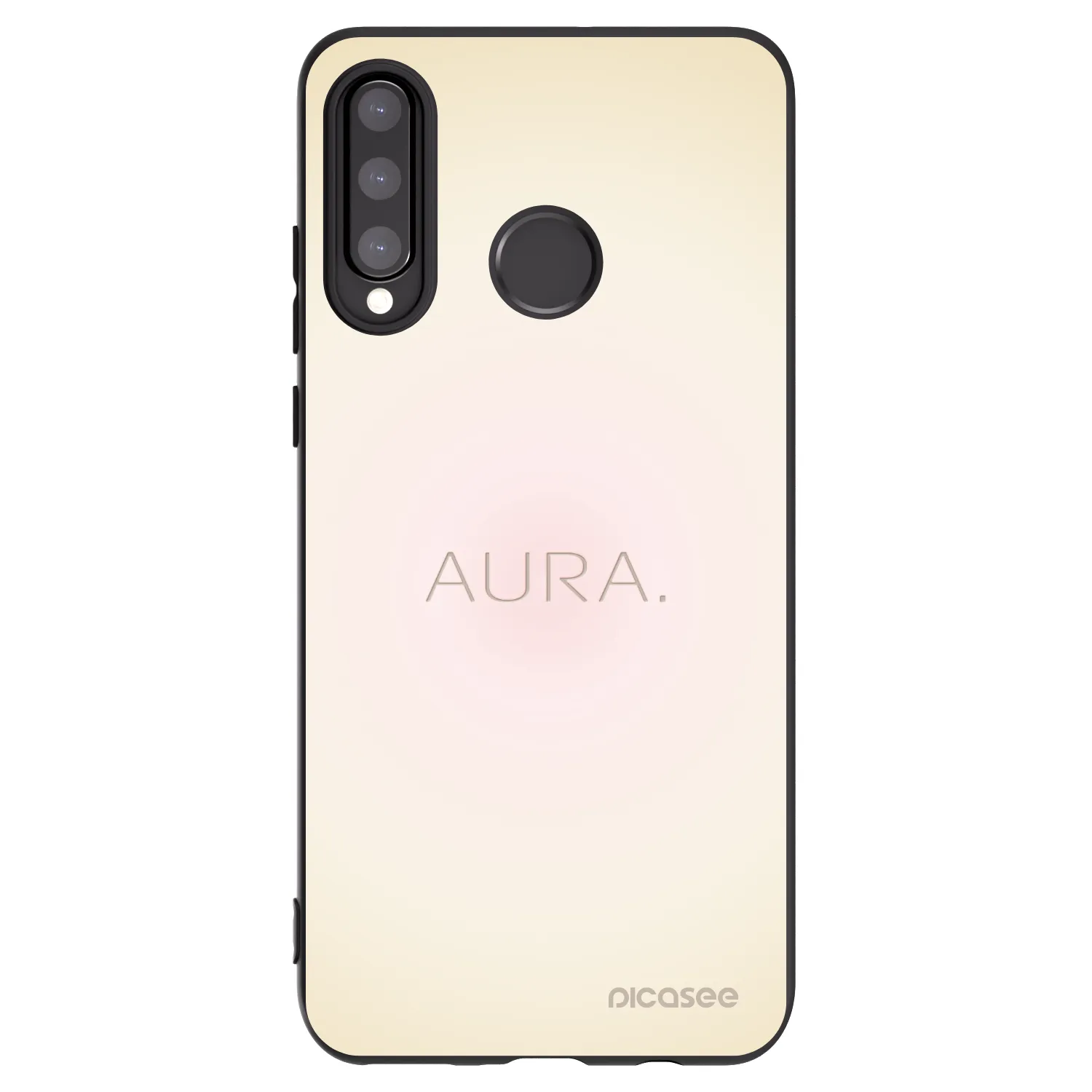 Picasee Μαύρη θήκη σιλικόνης για Huawei P30 Lite - Aura