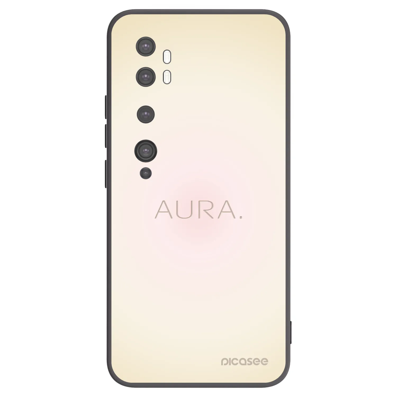 Picasee Μαύρη θήκη σιλικόνης για Xiaomi Mi Note 10 (Pro) - Aura