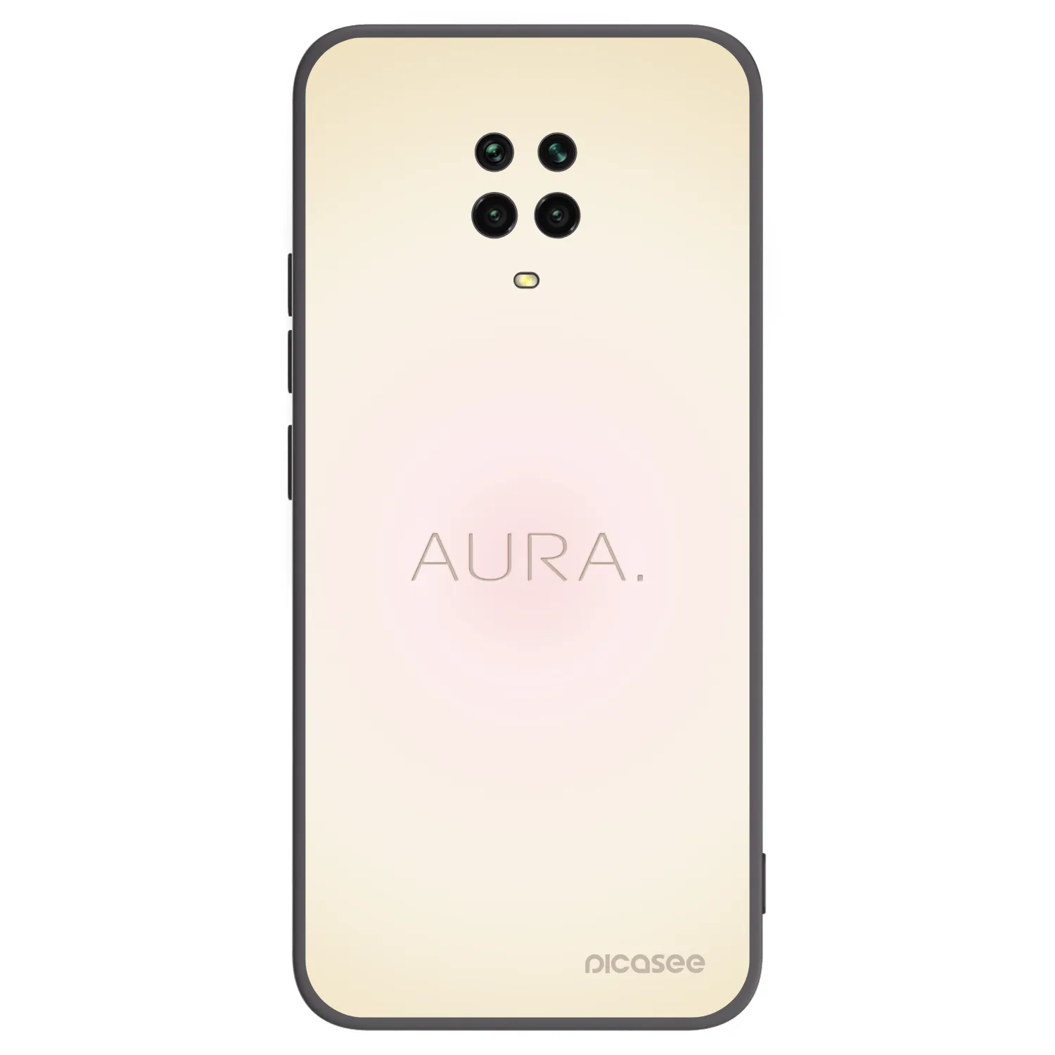 Picasee Μαύρη θήκη σιλικόνης για Xiaomi Redmi Note 9S - Aura