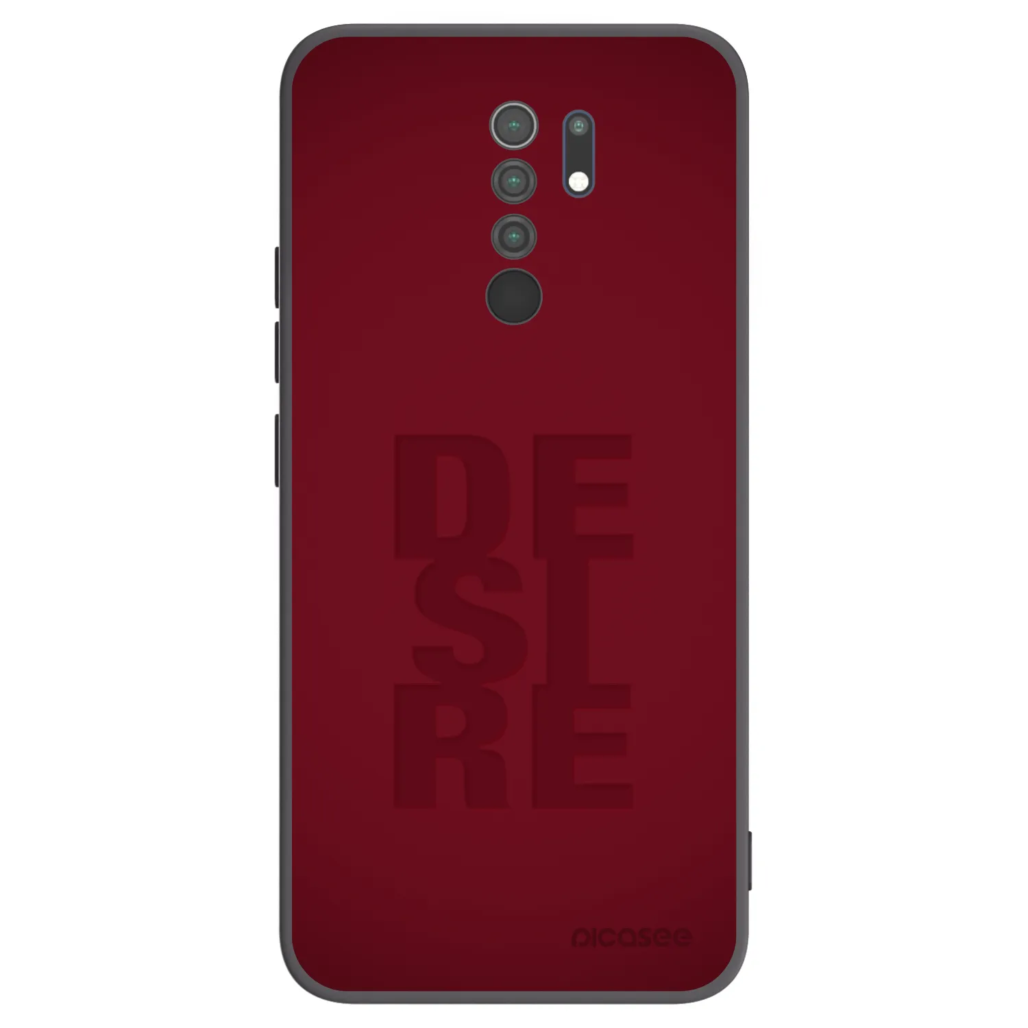 Picasee Μαύρη θήκη σιλικόνης για Xiaomi Redmi 9 - Desire