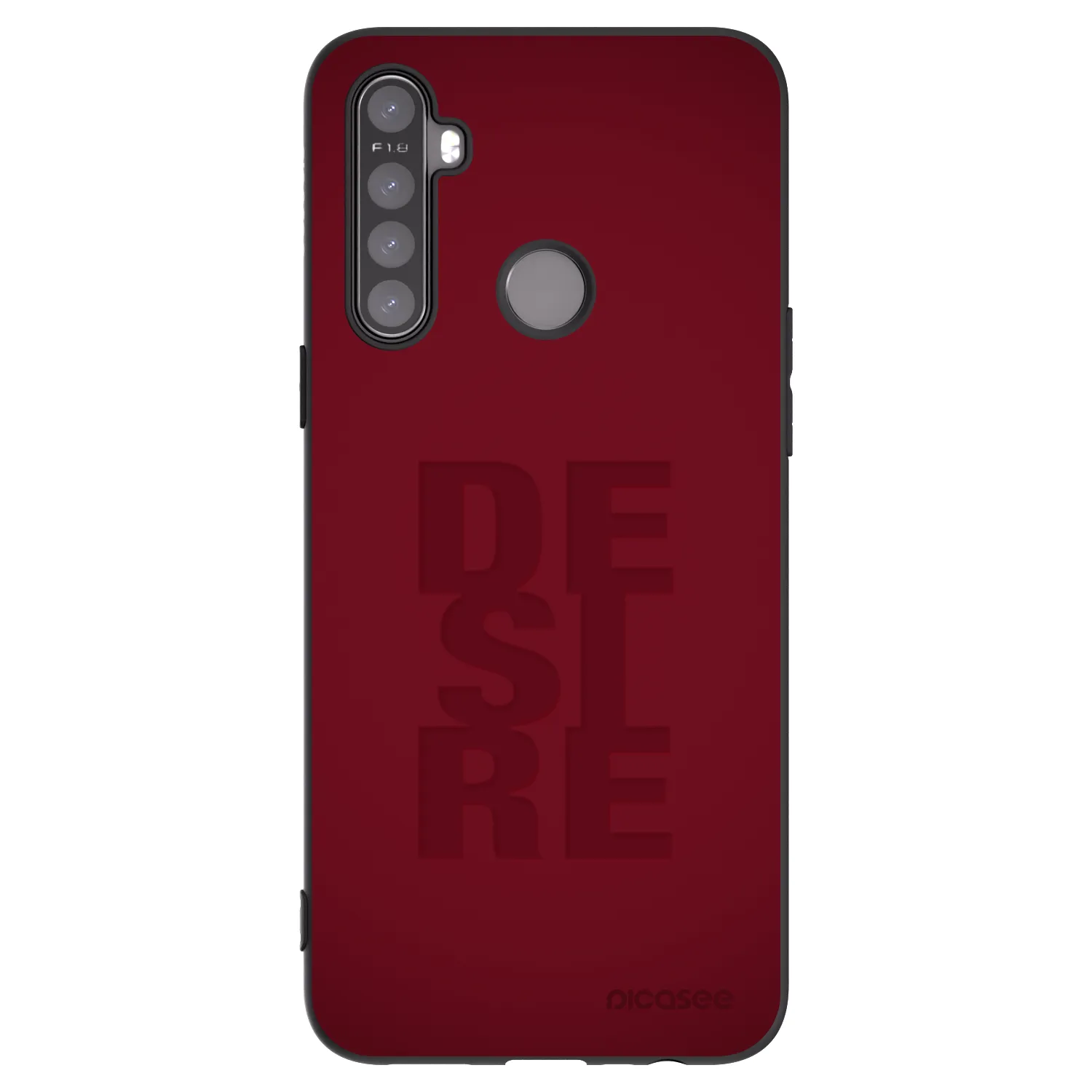 Picasee Μαύρη θήκη σιλικόνης για Realme 5 - Desire