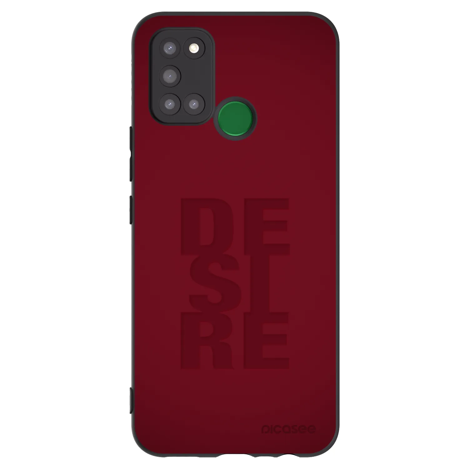 Picasee Μαύρη θήκη σιλικόνης για Realme 7i - Desire