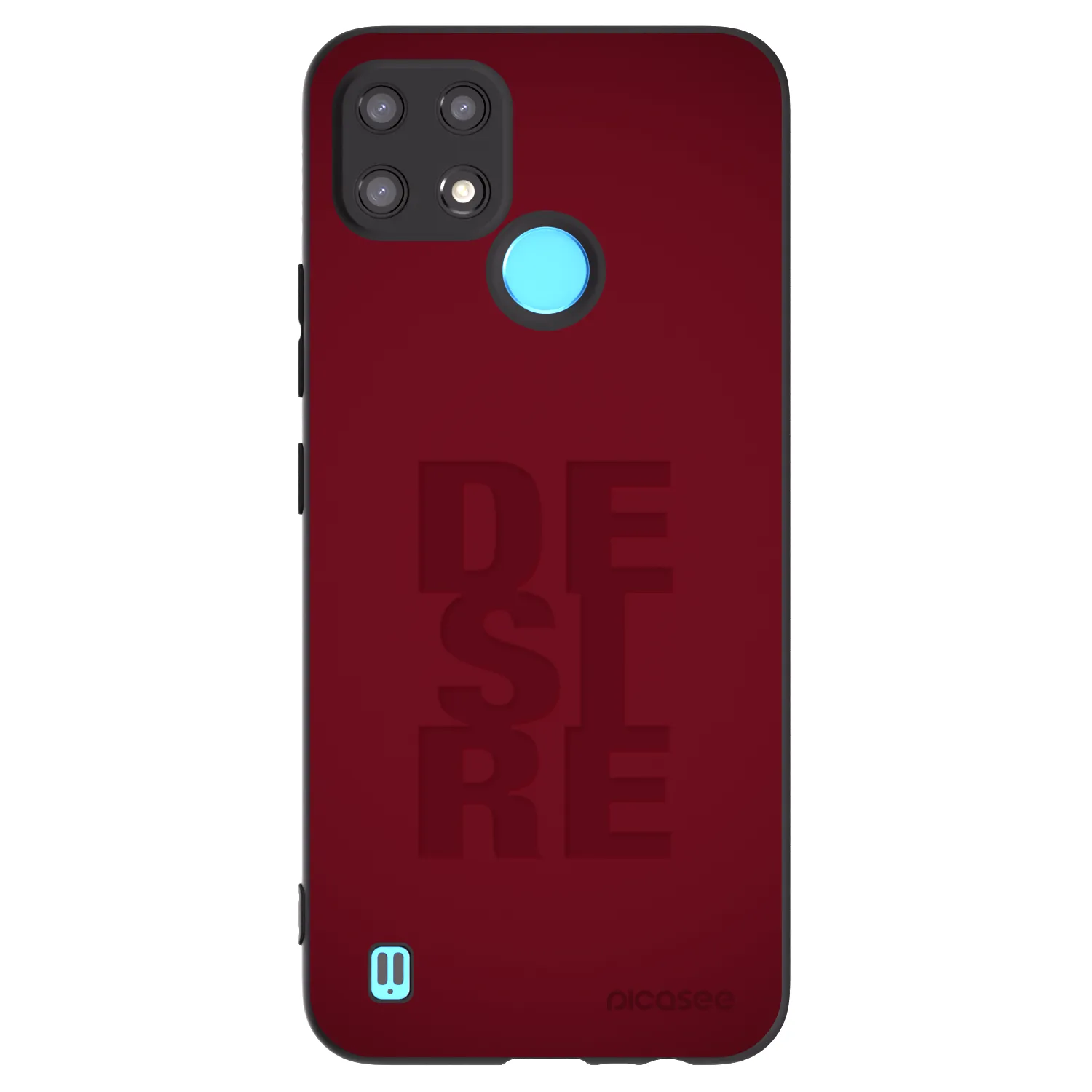 Picasee Μαύρη θήκη σιλικόνης για Realme C21 - Desire