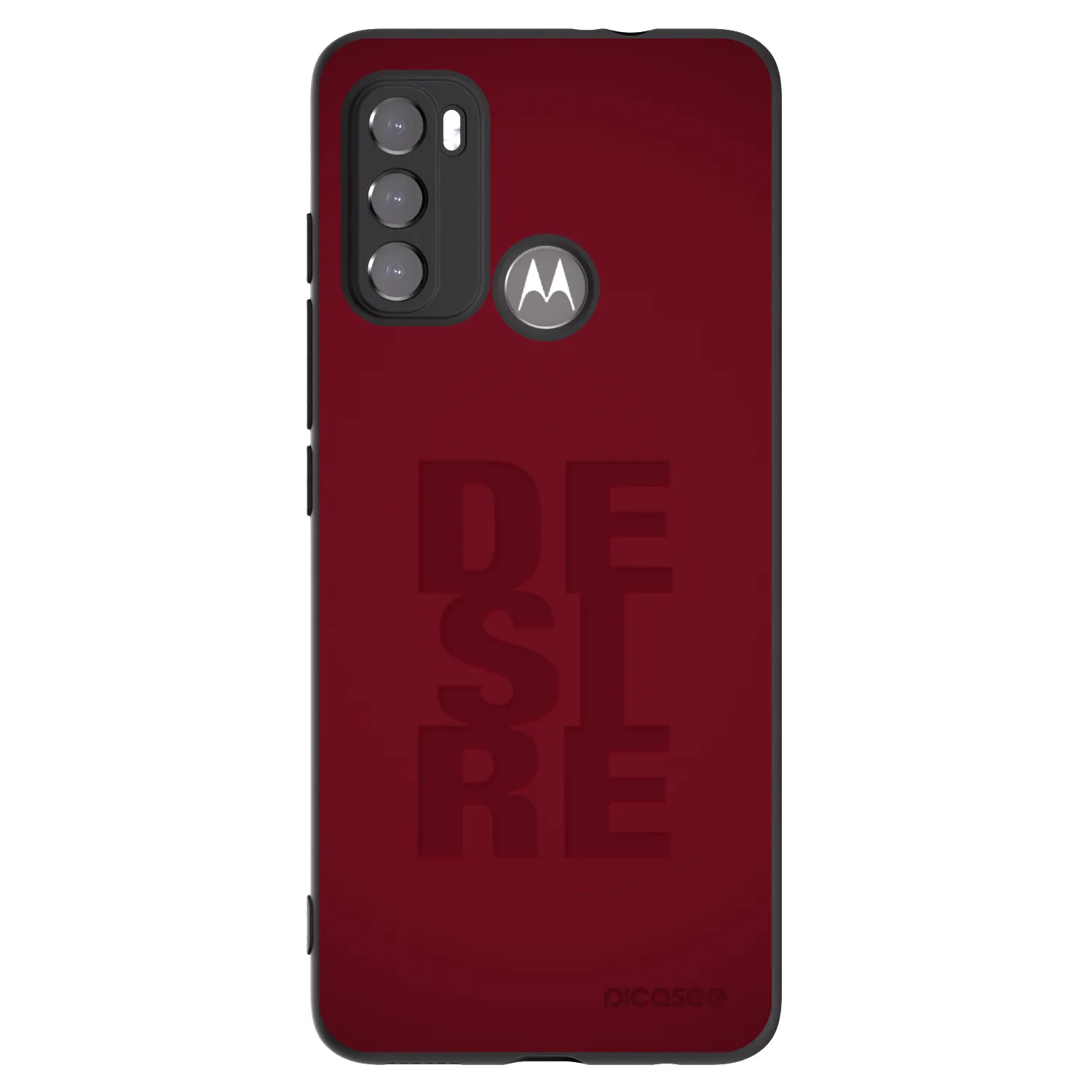 Picasee Μαύρη θήκη σιλικόνης για Motorola Moto G60 - Desire