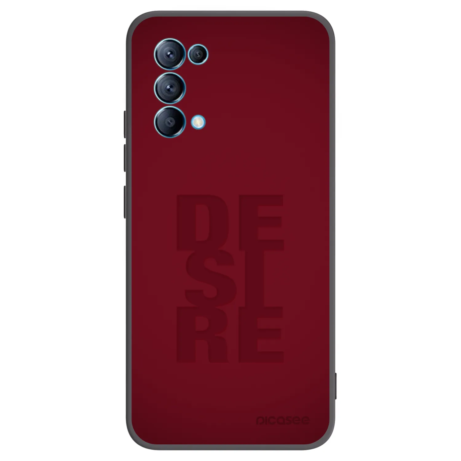 Picasee Μαύρη θήκη σιλικόνης για OPPO A16s - Desire