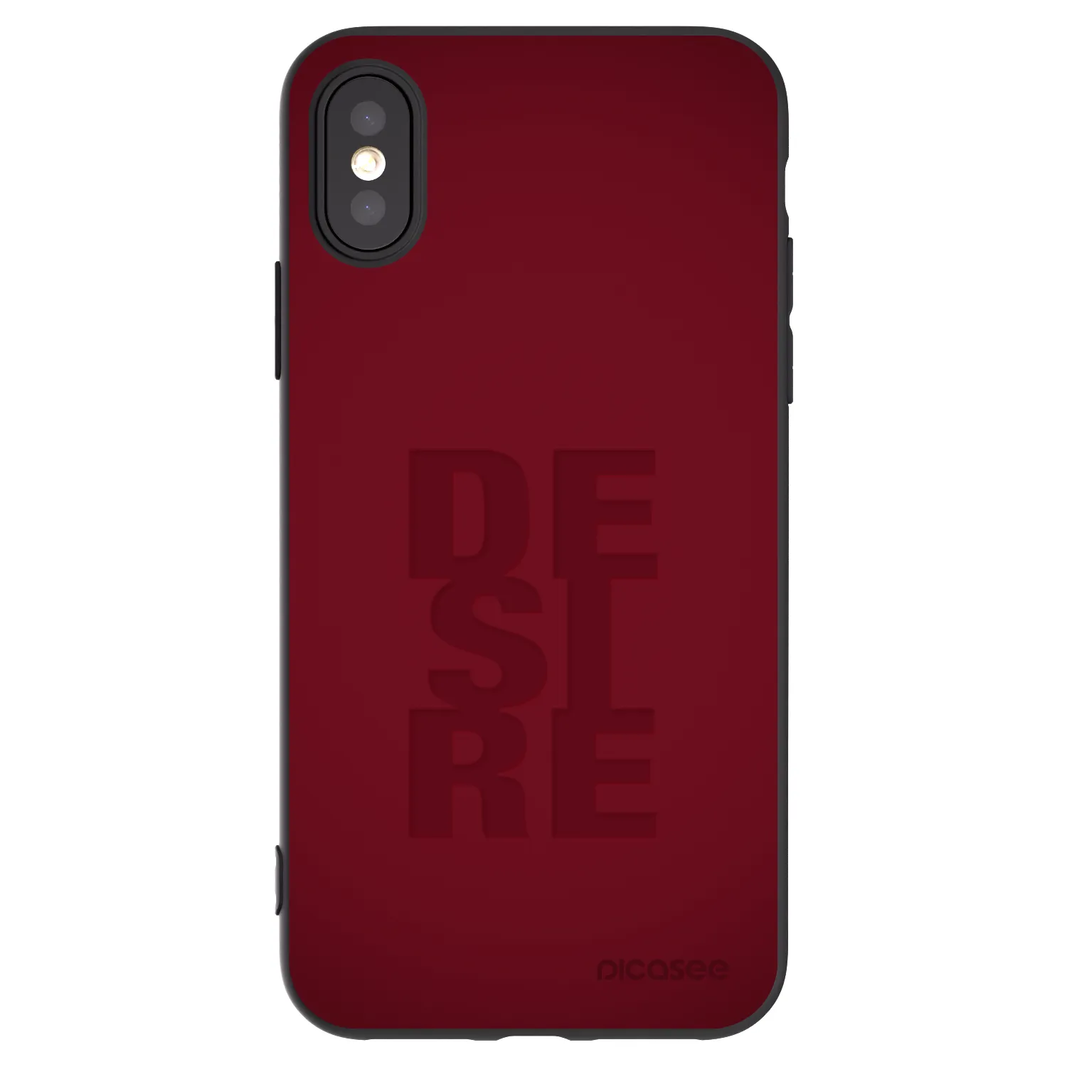 Picasee Μαύρη θήκη σιλικόνης για Apple iPhone X/XS - Desire