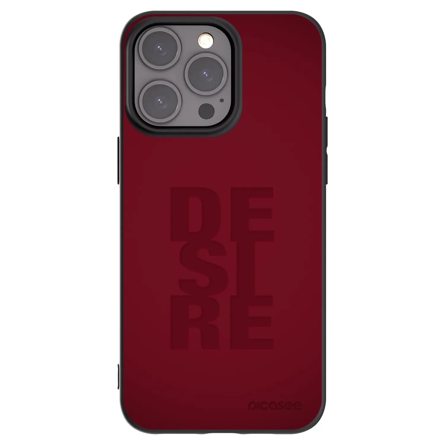 Picasee Μαύρη θήκη σιλικόνης για Apple iPhone 15 Pro Max - Desire