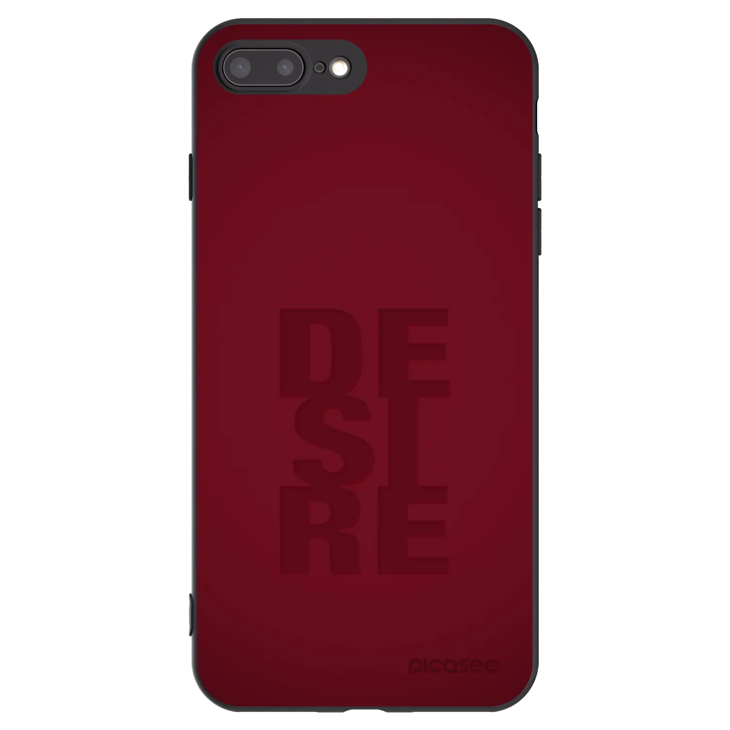 Picasee Μαύρη θήκη σιλικόνης για Apple iPhone 7 Plus - Desire