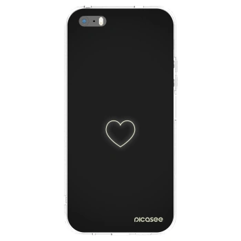 Picasee διαφανής θήκη σιλικόνης Apple iPhone 5/5S/SE - Heart
