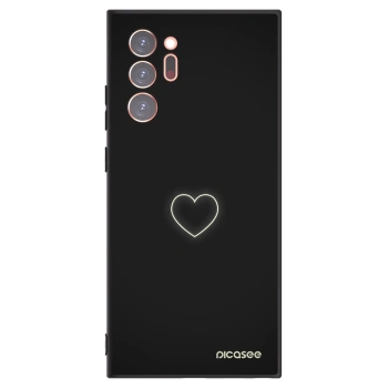 Picasee Μαύρη θήκη σιλικόνης για Samsung Galaxy Note 20 Ultra - Heart