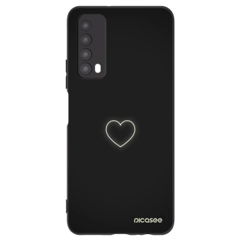 Picasee Μαύρη θήκη σιλικόνης για Huawei P Smart 2021 - Heart