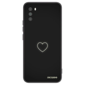 Picasee Μαύρη θήκη σιλικόνης για Xiaomi Poco M3 - Heart