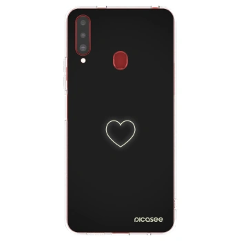 Picasee διαφανής θήκη σιλικόνης Samsung Galaxy A20s - Heart