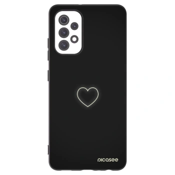 Picasee Μαύρη θήκη σιλικόνης για Samsung Galaxy A32 5G A326B - Heart