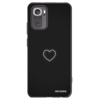 Picasee Μαύρη θήκη σιλικόνης για Xiaomi Redmi Note 10S - Heart