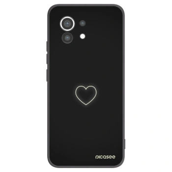 Picasee Μαύρη θήκη σιλικόνης για Xiaomi Mi 11 - Heart