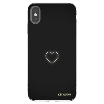 Picasee διαφανής θήκη σιλικόνης Apple iPhone XS Max - Heart