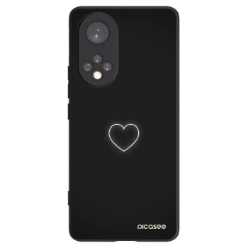 Picasee Μαύρη θήκη σιλικόνης για Huawei Nova 9 - Heart