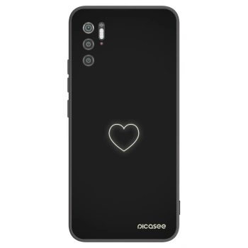 Picasee Μαύρη θήκη σιλικόνης για Xiaomi Poco M3 Pro 5G - Heart