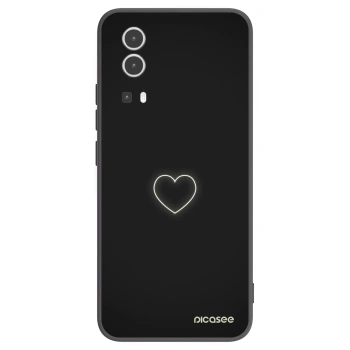 Picasee Μαύρη θήκη σιλικόνης για Vivo Y72 5G - Heart
