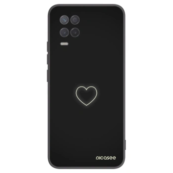 Picasee Μαύρη θήκη σιλικόνης για Realme 8 5G - Heart