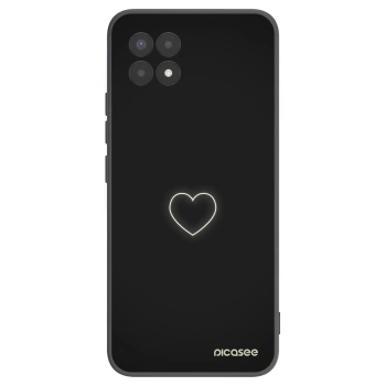 Picasee Μαύρη θήκη σιλικόνης για Realme 8i - Heart