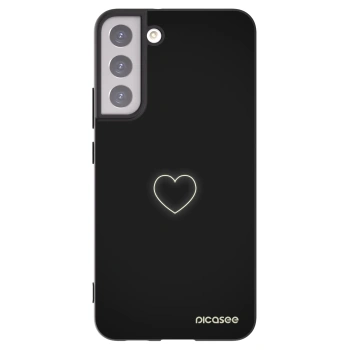Picasee Μαύρη θήκη σιλικόνης για Samsung Galaxy S22+ 5G - Heart