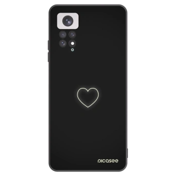 Picasee Μαύρη θήκη σιλικόνης για Xiaomi Redmi Note 11 - Heart