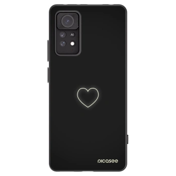 Picasee Μαύρη θήκη σιλικόνης για Xiaomi Redmi Note 11 Pro - Heart